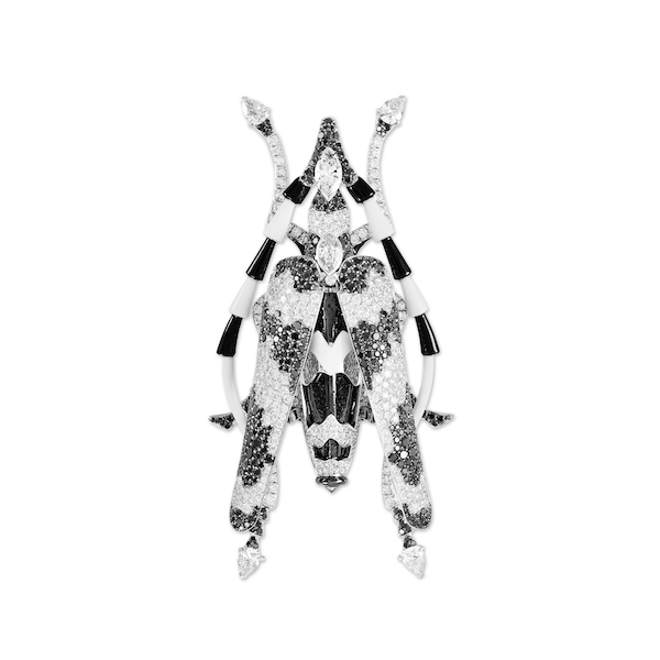 lorenz baumer scarabee black and white brooch