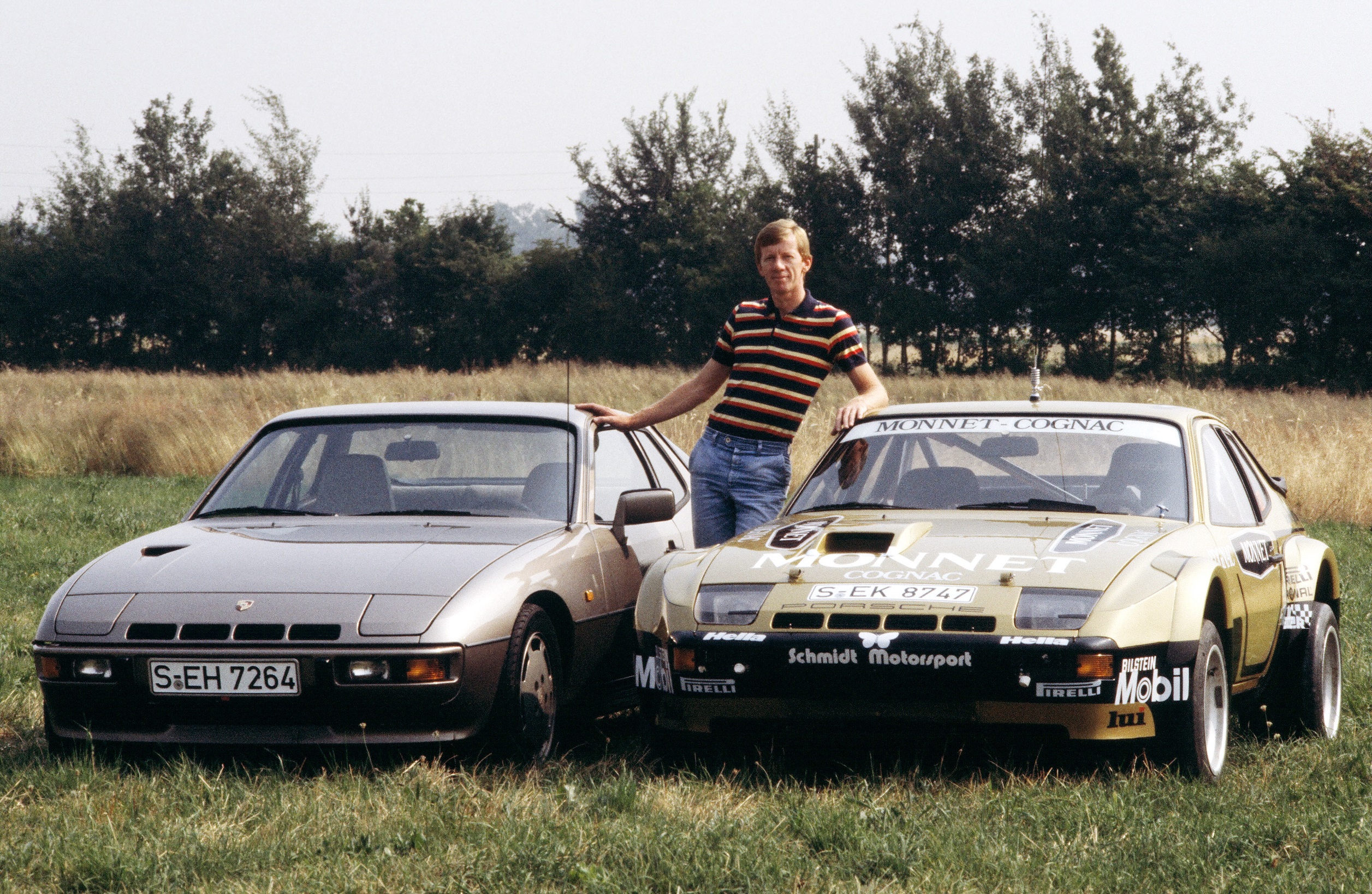 Walter Röhrl between 924 Carrera GTS and 924 Turbo (1981).