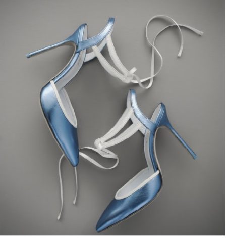 jessica bedard bridal shoe blue white