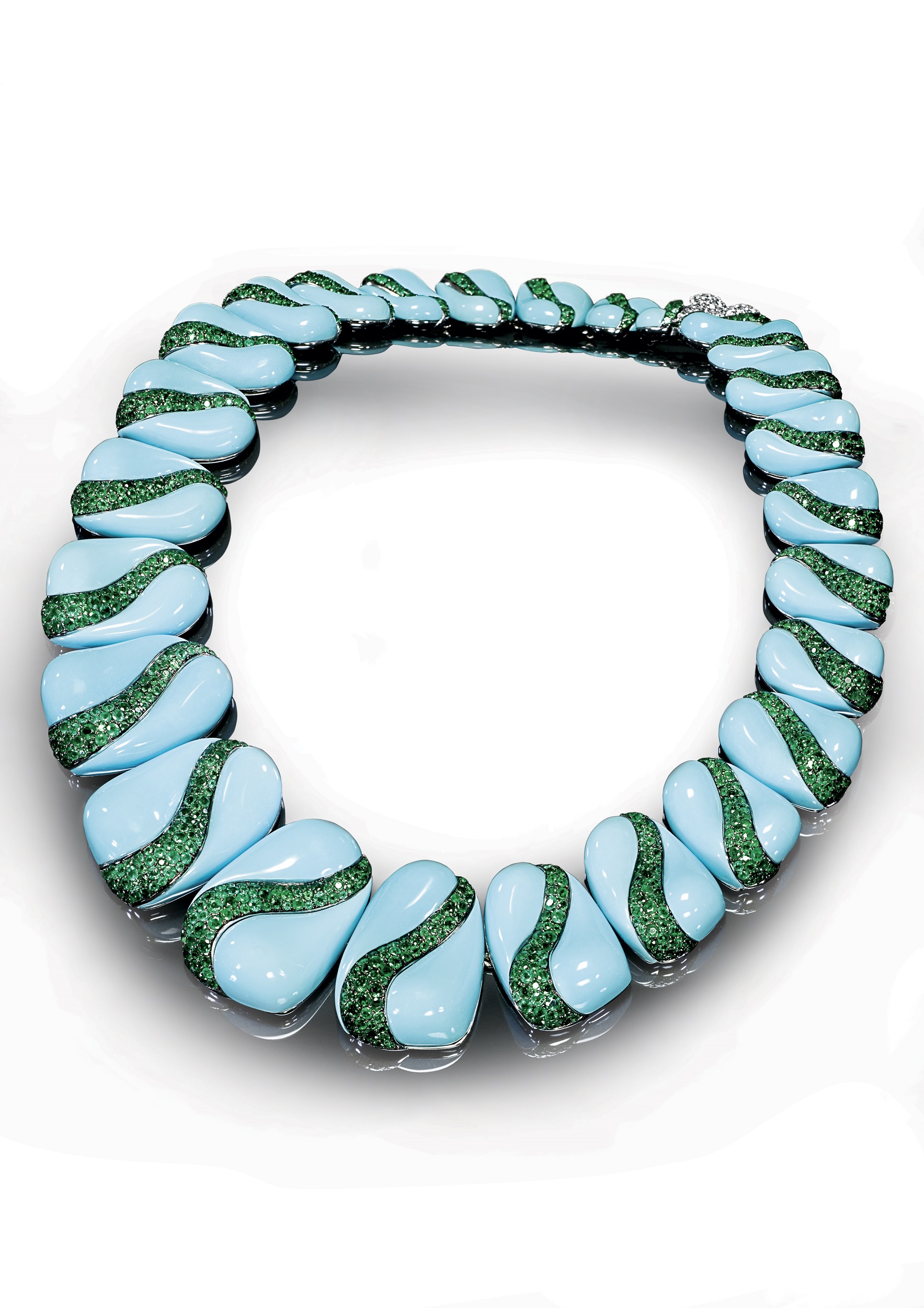 de Grisogono Turquoise and Emerald Necklace