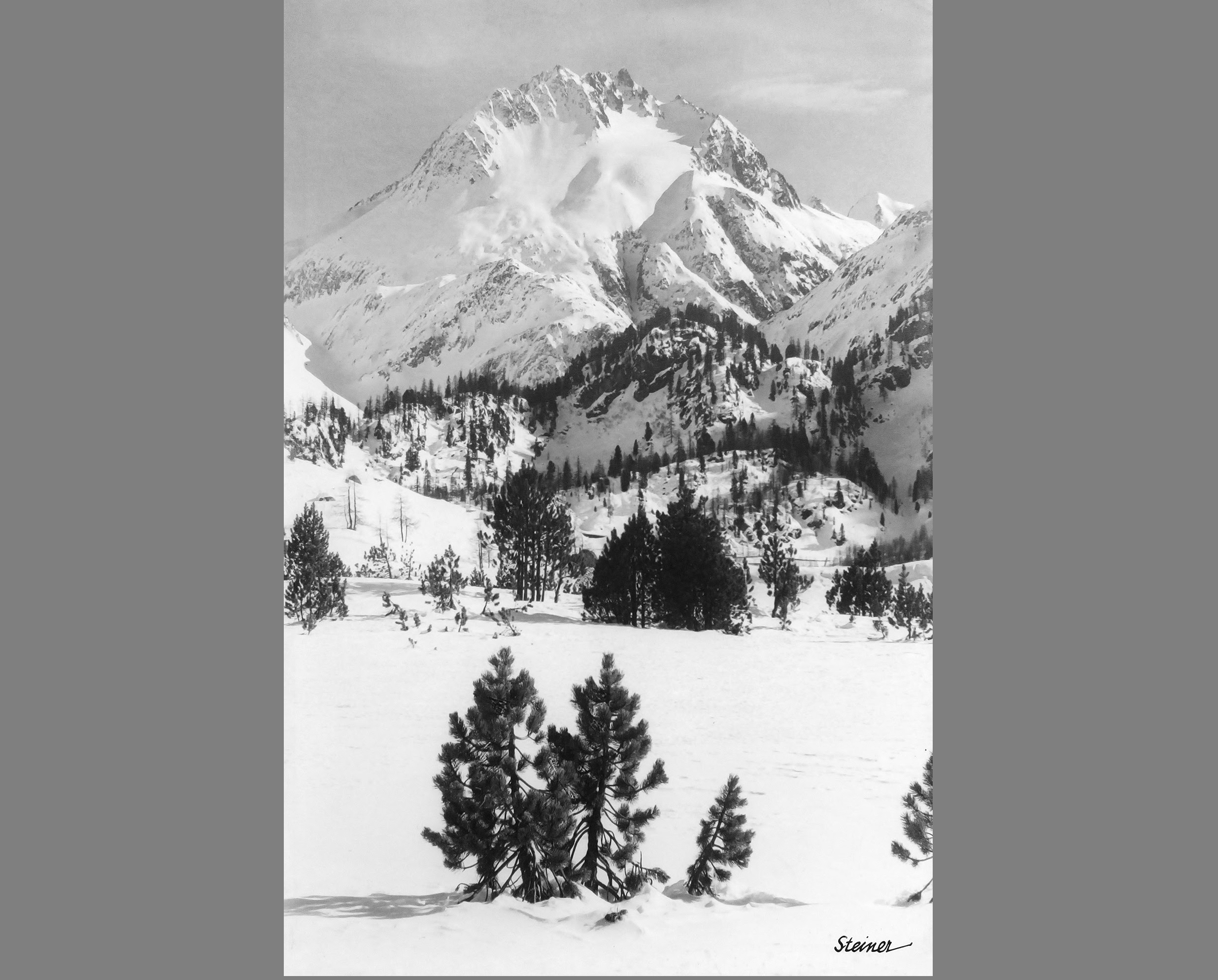 GIUSTINI STAGETTI ALBERT STEINER MALOJA SILVER GELATIN PRINT 1930