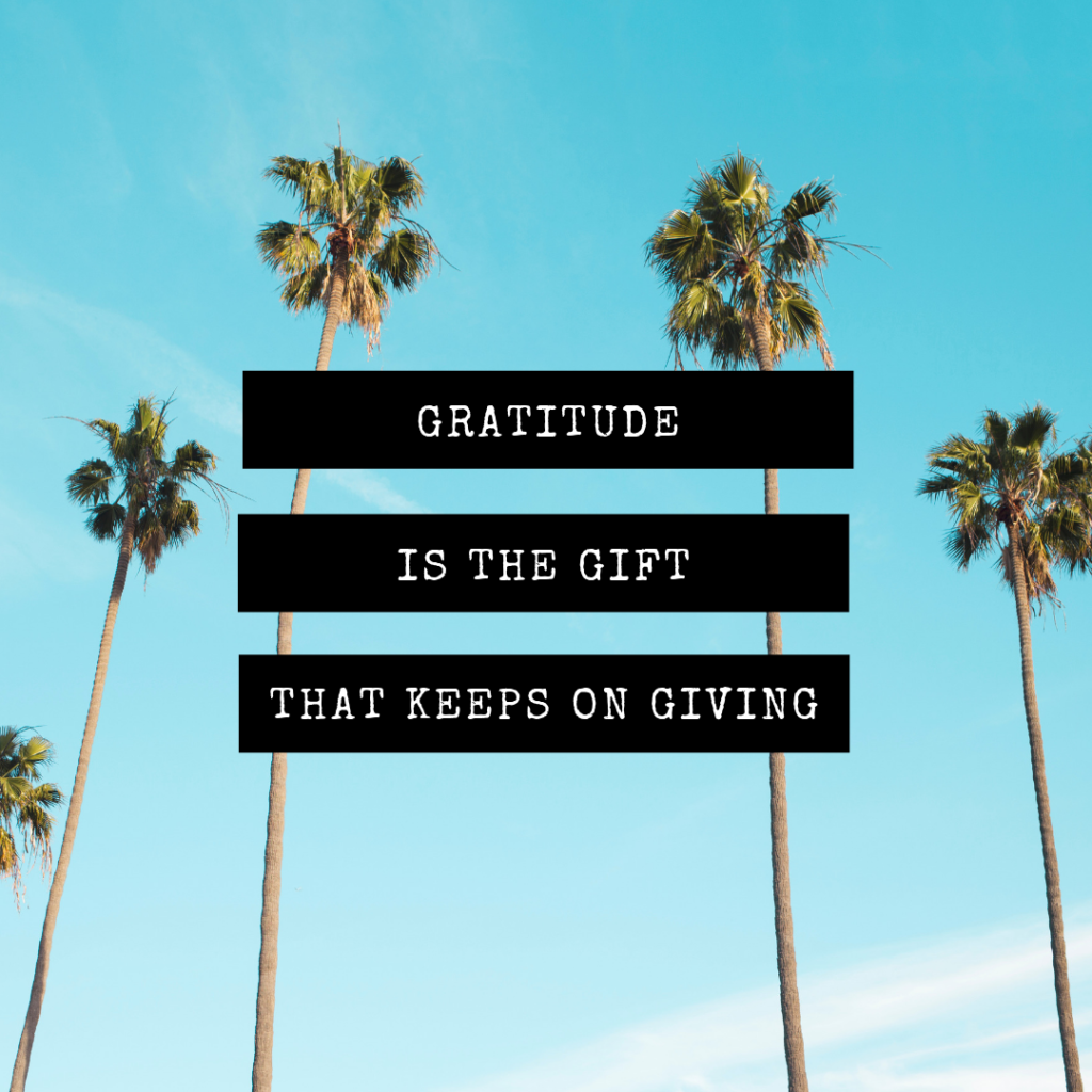 GRATITUDE IS THE GIFT THAT KEEPS ON GIVING QUOTE